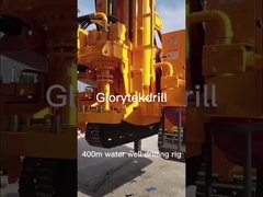 puits d'eau diesel de Gl400s 400m forant le châssis de voie de Rig Machine Dth Hydraulic Steel