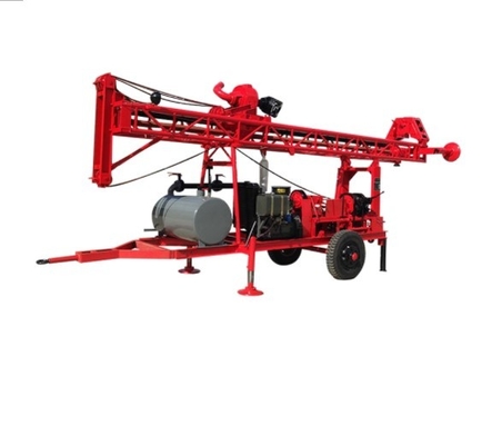 foreuse portative de forage de 200m, remorque de perçage de puits d'eau avec 2 roues