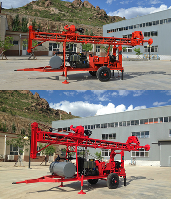 Profondeur de Rig Trailer Mounted 250m de perceuse de puits d'eau de forage pour Wells profond