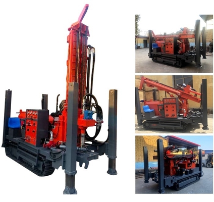 Châssis entièrement hydraulique de Rig Compact Structure Avec Crawler de perceuse de puits d'eau