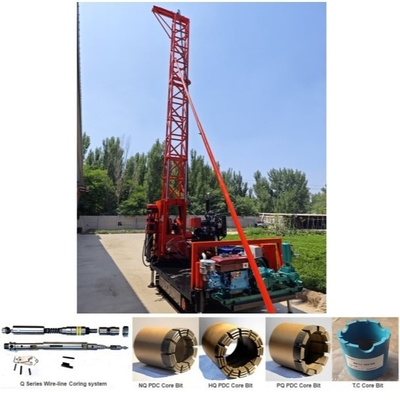 plate-forme de forage de l'exploration 22kw montée sur la chenille/remorque/châssis de dérapage