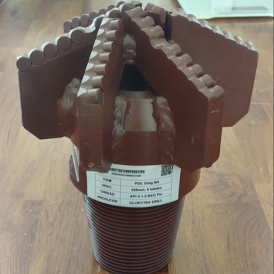 225 mm 6 ailes Pdc Drag Bit pour le forage géothermique