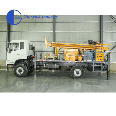 Foreuse de forage hydraulique complète Dongfeng 4X4, profondeur 500m, diamètre de trou 105-350mm