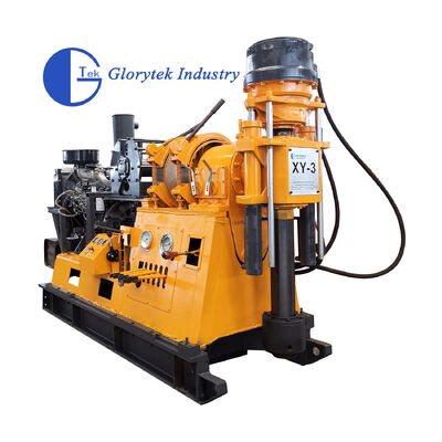 Forage de noyau XY-3 avec une profondeur de forage de 600 m, un diamètre intérieur de broche de 96 mm et une capacité de levage de 3000 kg pour l'exploration géologique