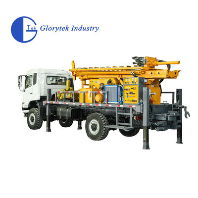 Full hydraulique Dongfeng 4X4 Truck Forage de puits d'eau Forage / Forage de la plate-forme, 500 m de profondeur, 105-350 mm de diamètre du trou
